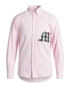 Msgm Man Shirt Pink Size 15 ½ Cotton In Pink