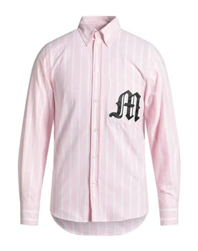 Msgm Man Shirt Pink Size 15 ½ Cotton