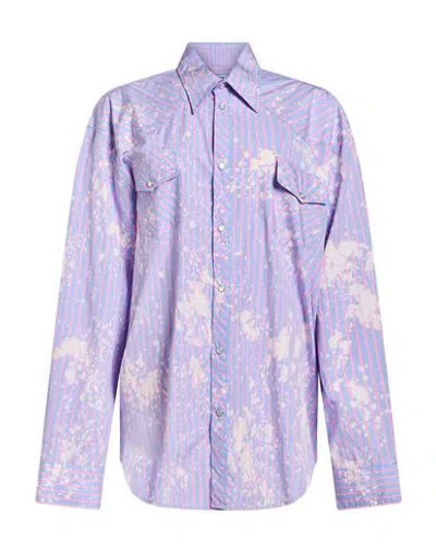 Msgm Man Shirt Sky Blue Size 14 ½ Cotton