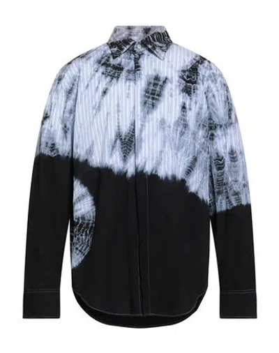 Msgm Man Shirt Sky Blue Size 15 ¾ Cotton In Black