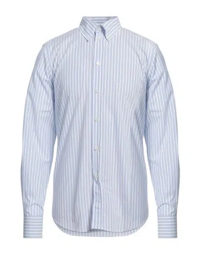 Msgm Man Shirt Sky Blue Size 16 Cotton