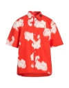 Msgm Man Shirt Tomato Red Size 16 Cotton