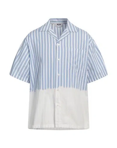 Msgm Man Shirt White Size 15 ¾ Cotton