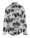 Msgm Man Shirt White Size 16 Polyester In White