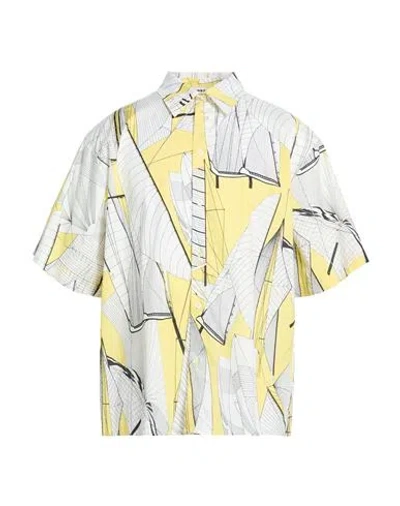 Msgm Man Shirt White Size 17 Cotton In Multi
