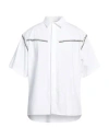 Msgm Man Shirt White Size 17 Organic Cotton In White
