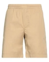 Msgm Man Shorts & Bermuda Shorts Beige Size 34 Cotton, Elastane In Beige