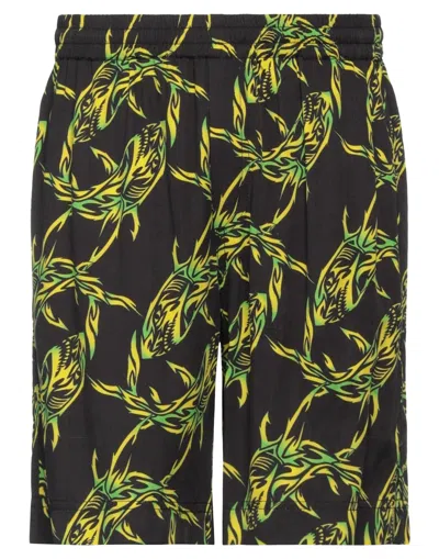 MSGM MSGM MAN SHORTS & BERMUDA SHORTS CHARCOAL SIZE 36 VISCOSE