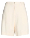 Msgm Man Shorts & Bermuda Shorts Ivory Size 38 Viscose, Polyester, Elastane In White