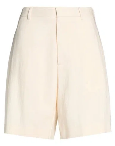 Msgm Man Shorts & Bermuda Shorts Ivory Size 38 Viscose, Polyester, Elastane In White