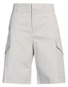Msgm Man Shorts & Bermuda Shorts Light Grey Size 36 Cotton