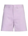 Msgm Man Shorts & Bermuda Shorts Lilac Size 32 Viscose, Polyester, Elastane In Purple
