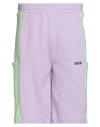 Msgm Man Shorts & Bermuda Shorts Lilac Size S Organic Cotton In Purple