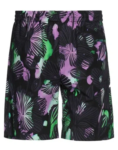 Msgm Man Shorts & Bermuda Shorts Mauve Size 36 Cotton In Purple