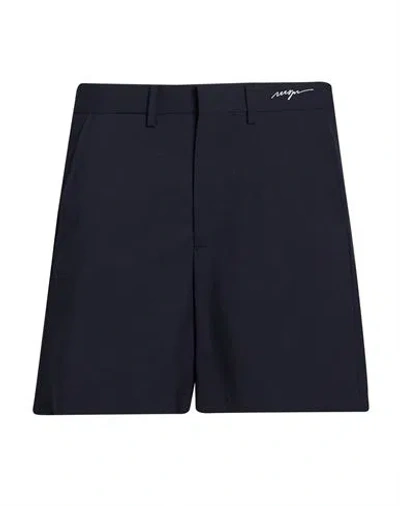Msgm Man Shorts & Bermuda Shorts Midnight Blue Size 32 Viscose, Polyester, Elastane