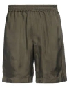 Msgm Man Shorts & Bermuda Shorts Military Green Size 30 Cupro