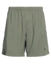 Msgm Man Shorts & Bermuda Shorts Military Green Size 36 Viscose, Polyester In Green