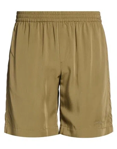 Msgm Man Shorts & Bermuda Shorts Military Green Size 38 Viscose