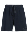Msgm Man Shorts & Bermuda Shorts Navy Size M Cotton In Navy
