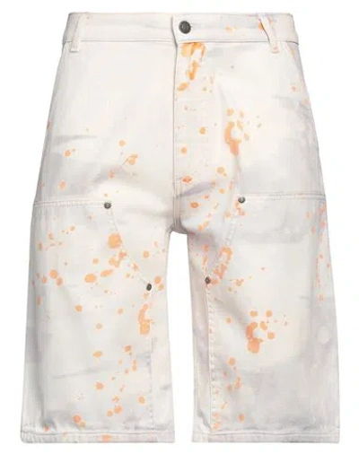 Msgm Man Shorts & Bermuda Shorts Off White Size 32 Cotton