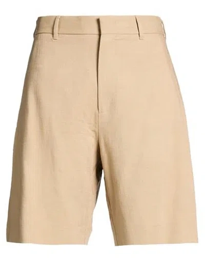 Msgm Man Shorts & Bermuda Shorts Sand Size 32 Viscose, Polyester, Elastane In Beige