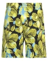 Msgm Man Shorts & Bermuda Shorts Yellow Size 36 Cotton In Yellow