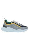 Msgm Man Sneakers Grey Size 10 Leather, Textile Fibers, Synthetisches Material In Gray