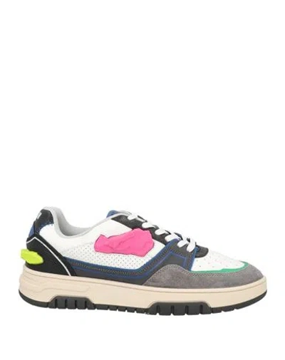 Msgm Man Sneakers Lead Size 9 Leather In Grey