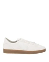 Msgm Man Sneakers Light Grey Size 9 Leather In White