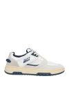 Msgm Man Sneakers Light Grey Size 9 Leather, Textile Fibers