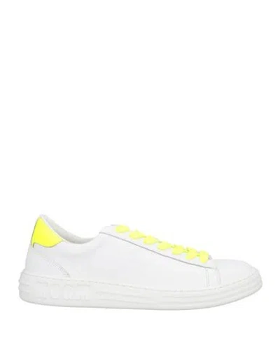 Msgm Man Sneakers White Size 7 Leather