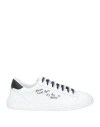 Msgm Man Sneakers White Size 9 Leather