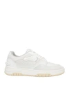 Msgm Man Sneakers White Size 9 Leather, Textile Fibers In White