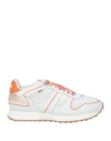 Msgm Man Sneakers White Size 9 Leather, Textile Fibers In White