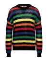 Msgm Multicolor Striped Sweater Sweaters And Cardigans Multicolor In Black