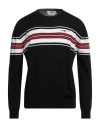 Msgm Man Sweater Black Size L Virgin Wool, Acrylic In Black