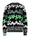 Msgm Man Sweater Black Size M Acrylic, Wool, Alpaca Wool In Black