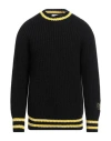 Msgm Man Sweater Black Size Xl Virgin Wool, Acrylic