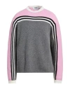 Msgm Man Sweater Grey Size L Wool, Polyamide In Gray