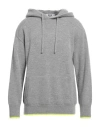 Msgm Man Sweater Grey Size M Merino Wool, Cashmere In Grey