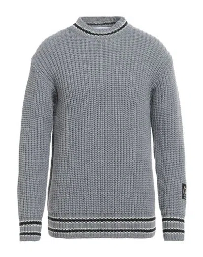 Msgm Man Sweater Grey Size M Virgin Wool, Acrylic In Gray