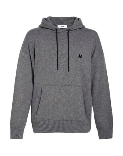 Msgm Man Sweater Grey Size S Merino Wool, Cashmere In Gray