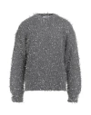 Msgm Man Sweater Grey Size Xl Polyamide, Mohair Wool, Alpaca Wool, Metallic Fiber