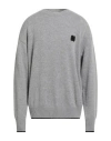 Msgm Man Sweater Grey Size Xl Wool, Cashmere In Gray