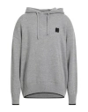 Msgm Man Sweater Grey Size Xl Wool, Cashmere In Gray