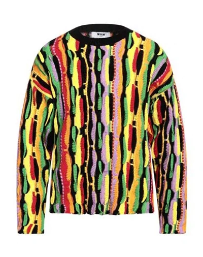 MSGM MSGM MAN SWEATER ORANGE SIZE XL COTTON