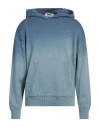 Msgm Man Sweater Pastel Blue Size Xl Cotton In Blue