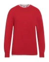 Msgm Man Sweater Red Size L Wool, Cashmere In Red