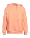 Msgm Man Sweatshirt Apricot Size Xl Cotton In Orange