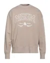 Msgm Sweatshirts In Beige